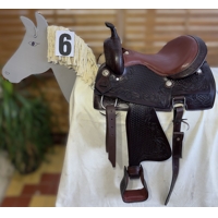 Westernové sedlo na koně kožené