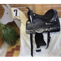 Westernové sedlo na koně kožené 