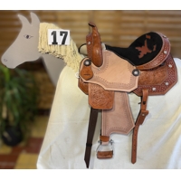 Westernové sedlo na koně kožené